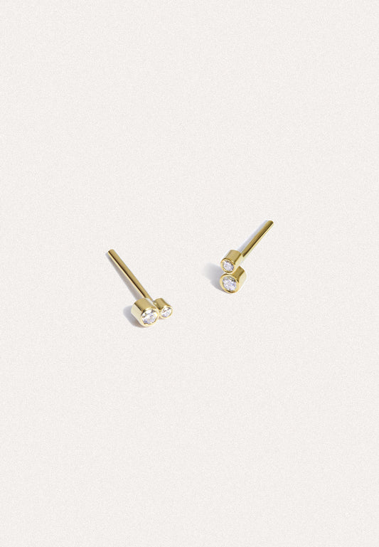 Double Diamond Studs - Adriana Chede Jewellery