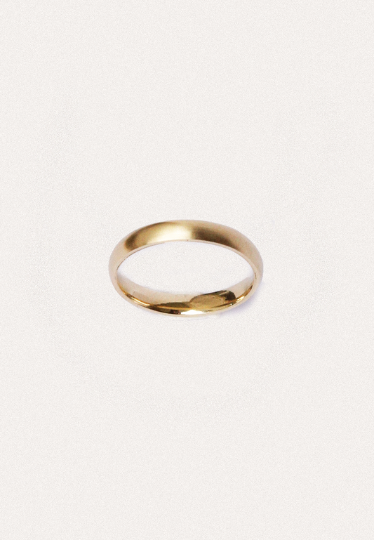 3mm D-Shape Wedding Band for Men - Recycled Gold by Adriana Chede Jewellery