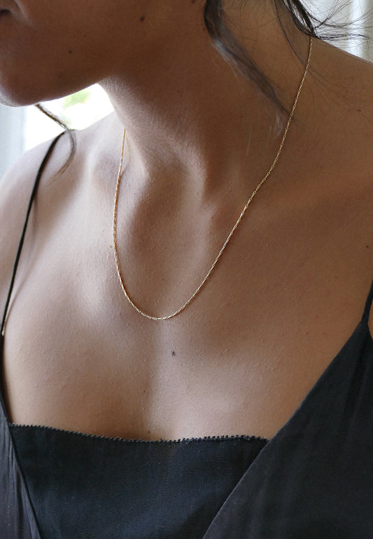 Solid Gold Hayseed Chain - Adriana Chede Jewellery