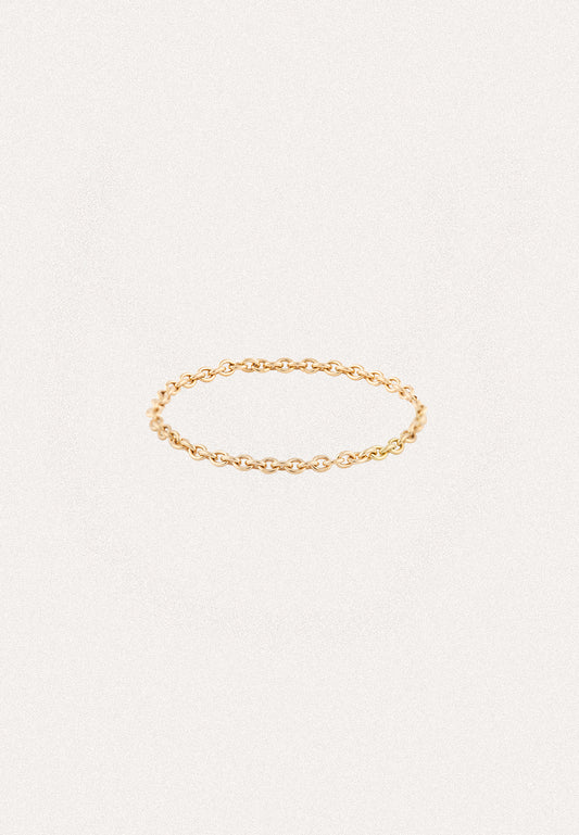 MINI CHAIN RING IN SOLID GOLD - Adriana Chede Jewellery